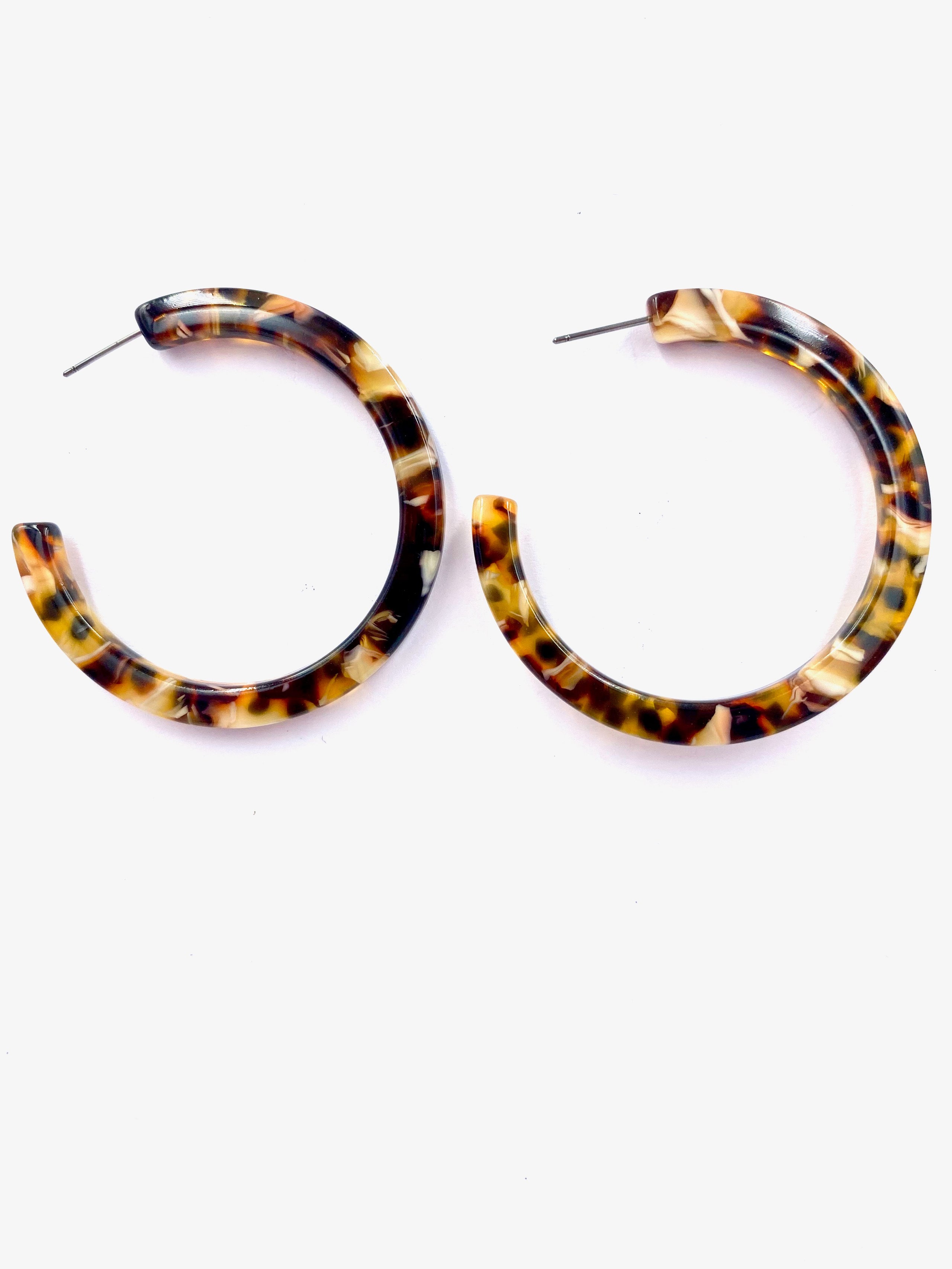 Tortoise shell hoop earrings australia on sale